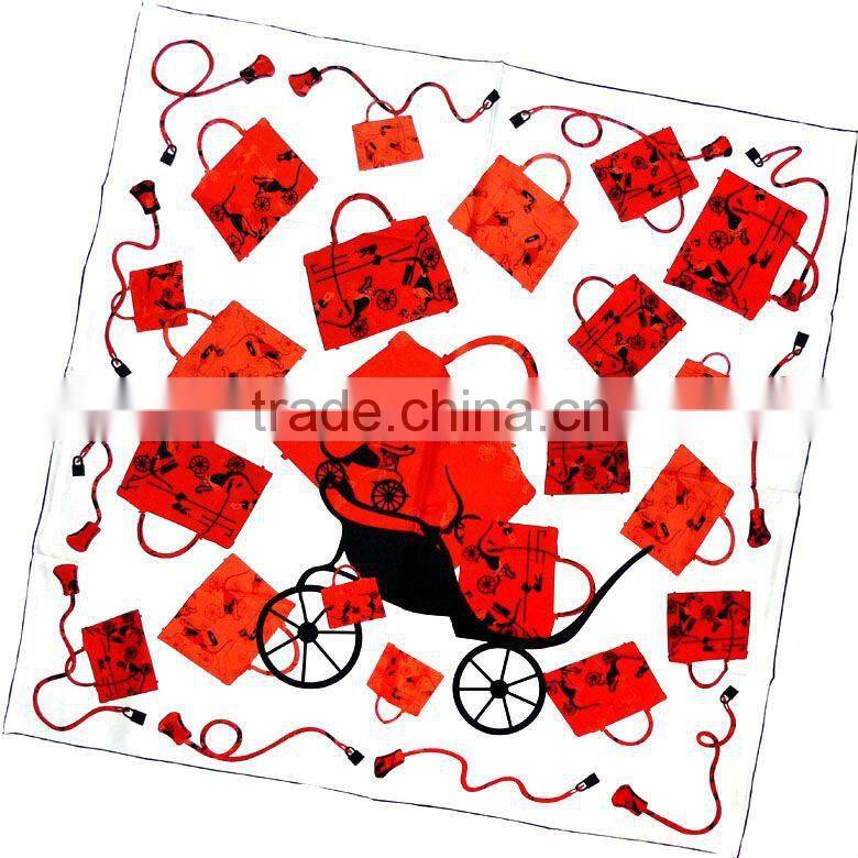 Factory Free Samples Hand Rolled Edge Silk Scarf