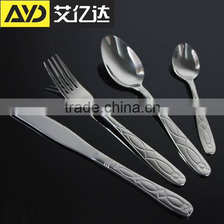 Stainless China flatware! different kinds of gold plated flatware made in China