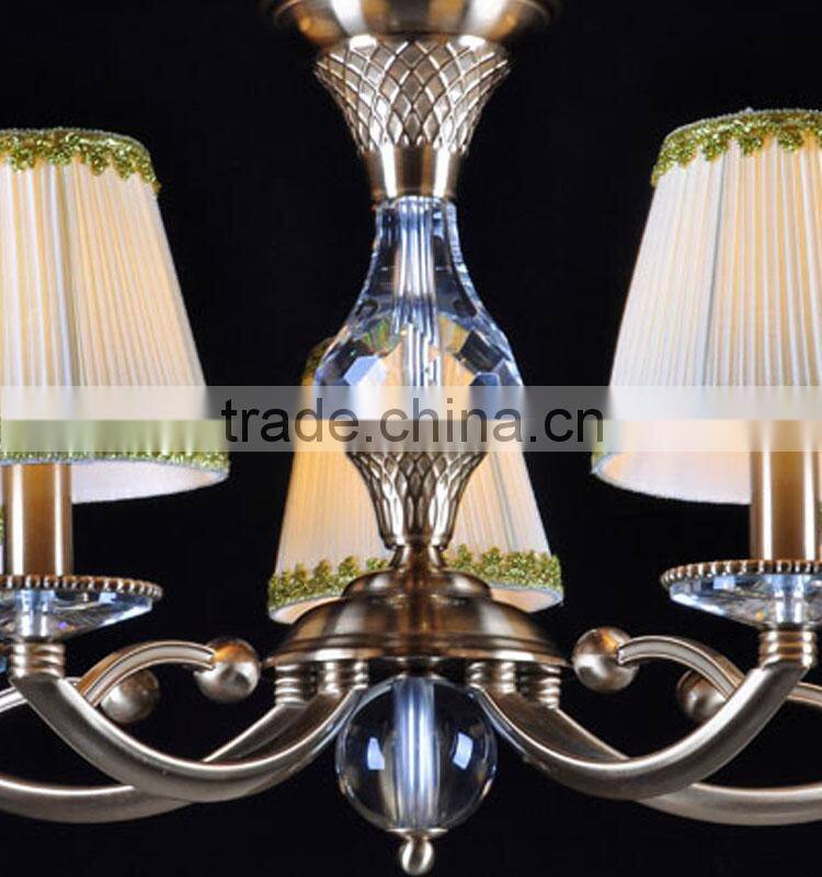 acrylic cheap chandelier with Shades of green lace