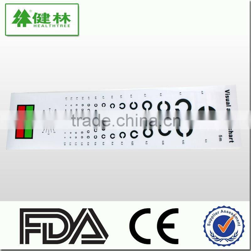 professional visual acuity chart with all Engish letter and aluminum frame