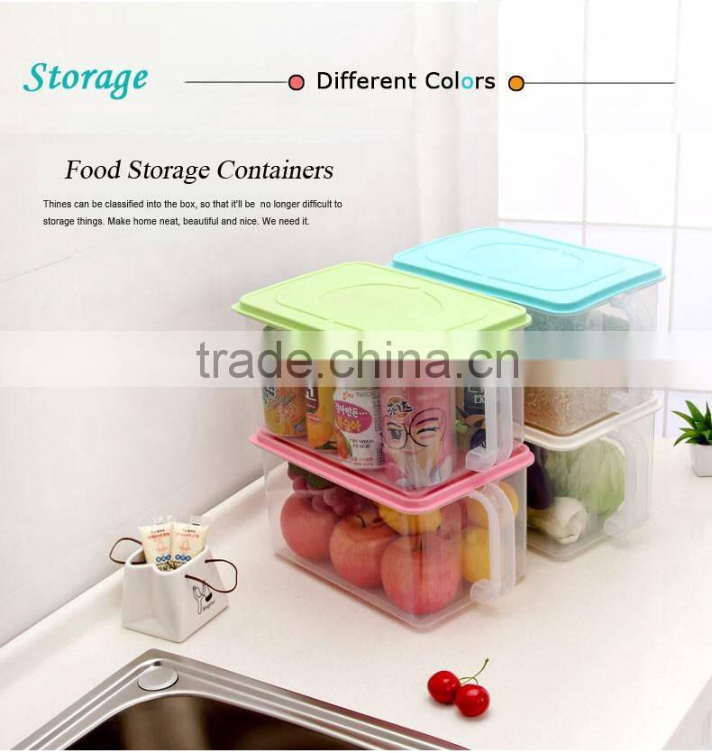 Freshness Preservation Transparent Plastic Box Refrigerator Organizer Food Storage Bin