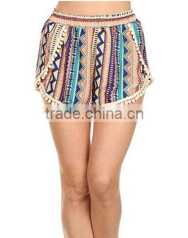 Fashion Women Summer Printed Rayon Pants sexy girls hot shorts