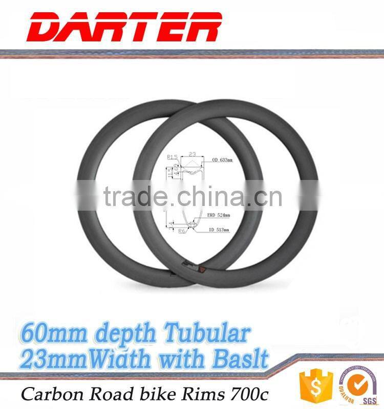 60Tubular wholesale lightweight eco cheap carbon road rims
