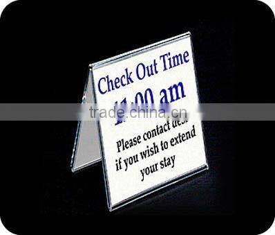 acrylic display stand for reserve - trangle stand