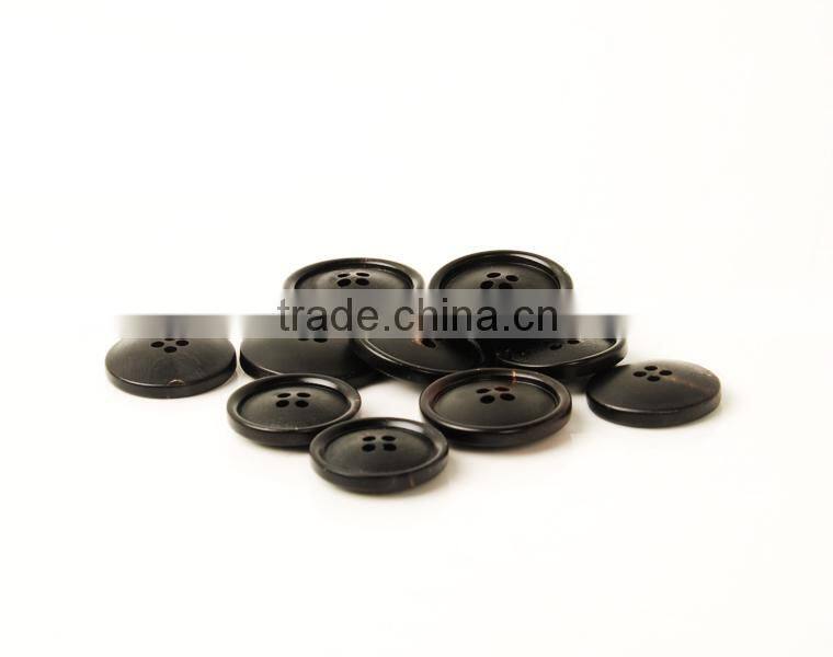 Beautiful Natural Real Horn Buttons Round 4-Hole Buttons for Suits
