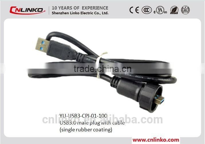 China Suppliers Surface Mount Soldering USB A Male Connector With Cable