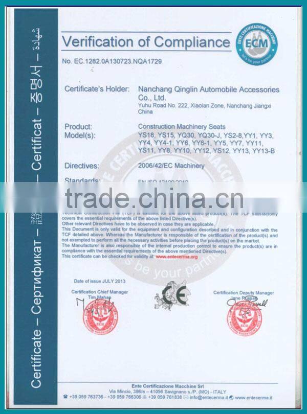 New seat road scrubber drier seat for sale