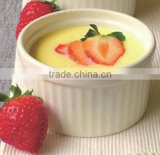 White color Souffle ceramic baking cup