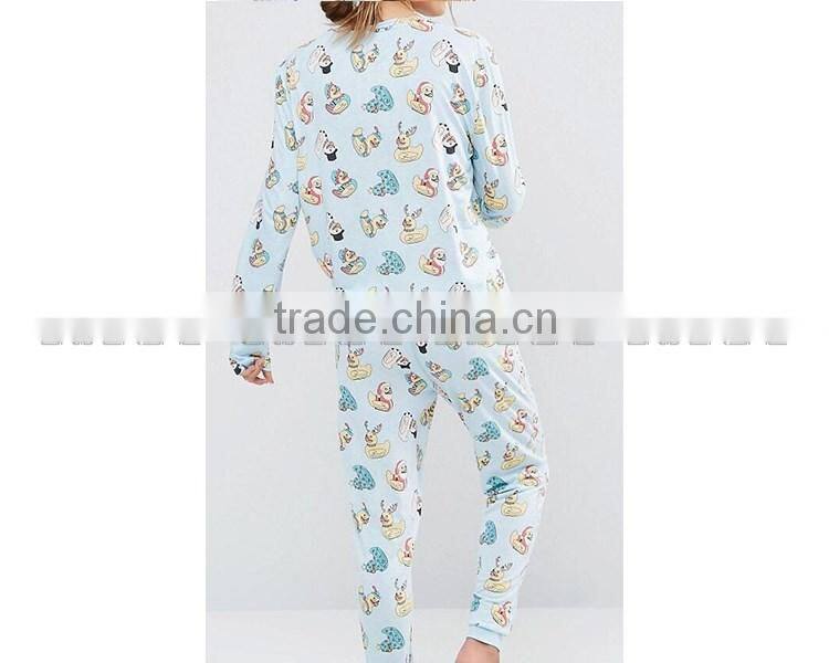alibaba china best quality cotton fabric cartoon printing sleepwear