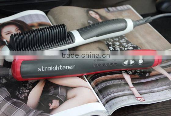 Double function- hair straightener comb LED indicator