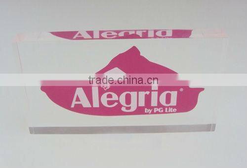 bespoke acrylic block with round corners