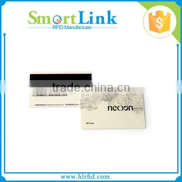 electronic rfid LF/HF/UHF entrance guard pvc card, printable rfid dual frequency plastic card with magnetic stripe