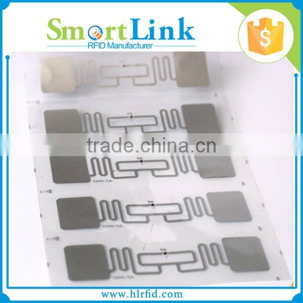 printable logistic UHF RFID label sticker tag, alien 9662 chip dry/wet inlay, rfid passive uhf tag for warehouse management