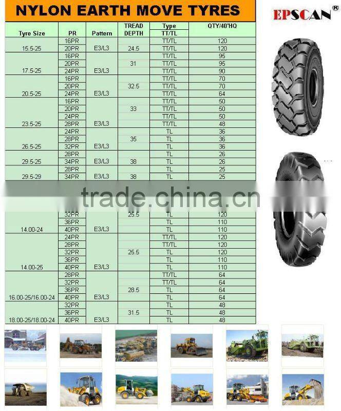 18.00-25 bias otr tire in china