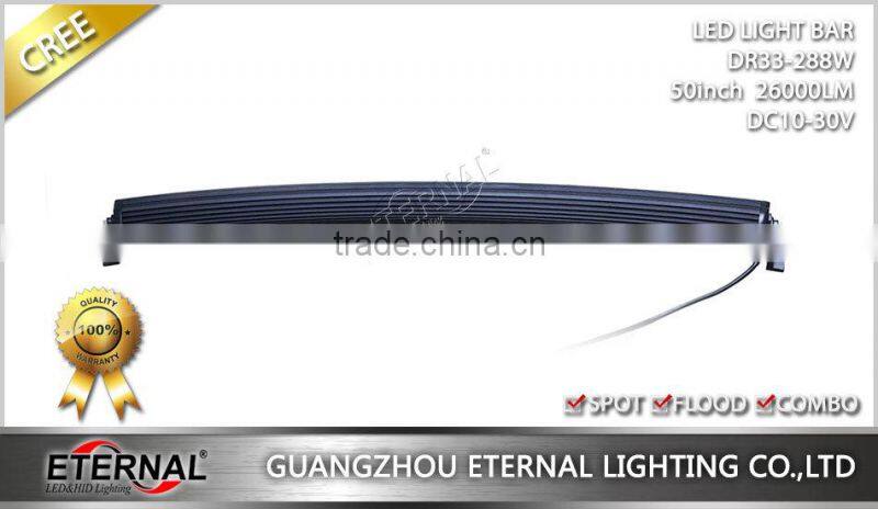 50in 288W high power radius offroad 4x4 raciing powersports ATV UTV SUV bune buggy truck led light bar