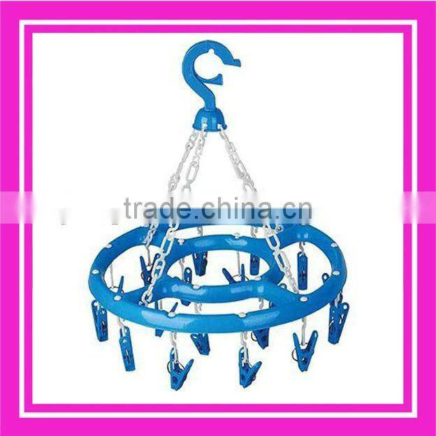 18 pcs clips pearly-lustre plastic clothes peg hanger round shape