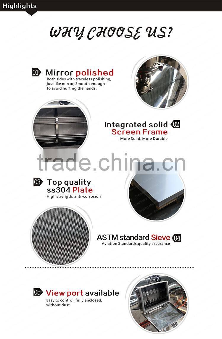 Air flow sieve for Tapioca flour powder