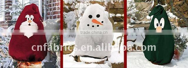 Frost protection bag plant cover with drawstring