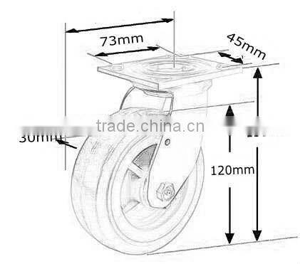 swivel caster 5inch industrial caster