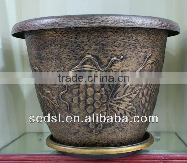 French Luxury Gilt Bronze Mounted plastic Vase, Bronze & Plastic Vase