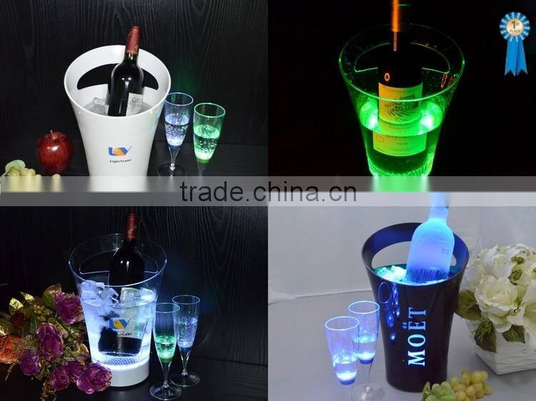 plastic led ice bucket color changing ightclubs LED light up ice bucket Champagne beer bucket