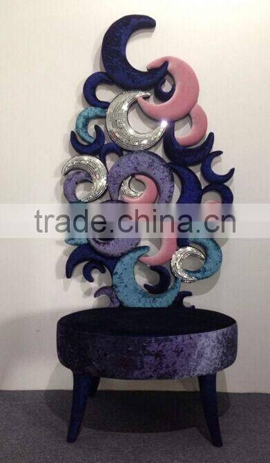 BISINI New Arrival Art Sofa Chair, Creative Designed High Back Chair, Solid Wood with Fabric Leisure Chair (BF01-X1200)