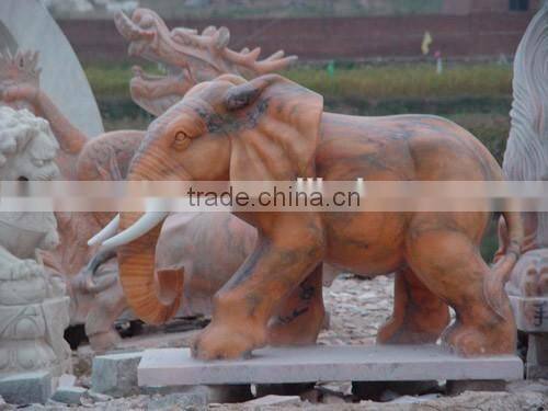 carving marble elephant statue for outdoor decoration