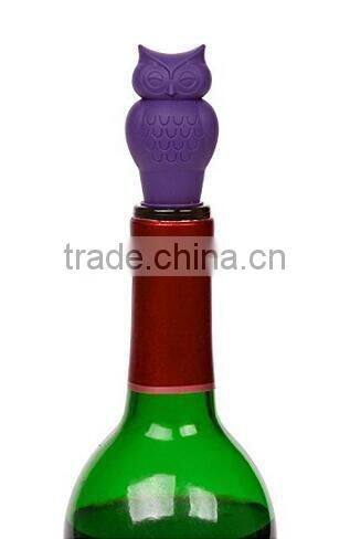 Owl Silicone Bottle Stoppers,Wine Stopper Saver,Glass Bottle Cork