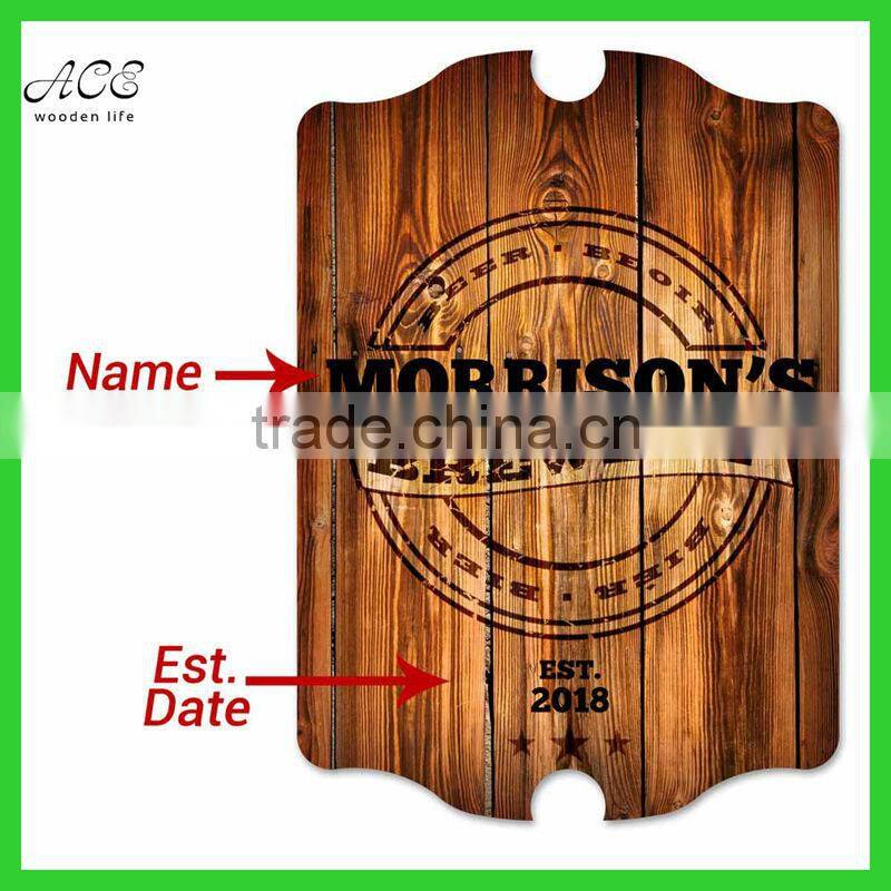 Brewery bar sign Custom wooden bar sign UV printing bar sign