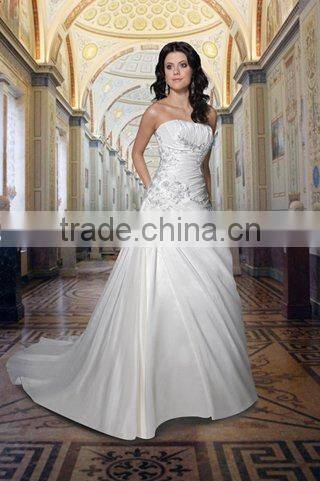 Stunning Raised Embroidery On Sweetheart Beautiful Bridal Dress
