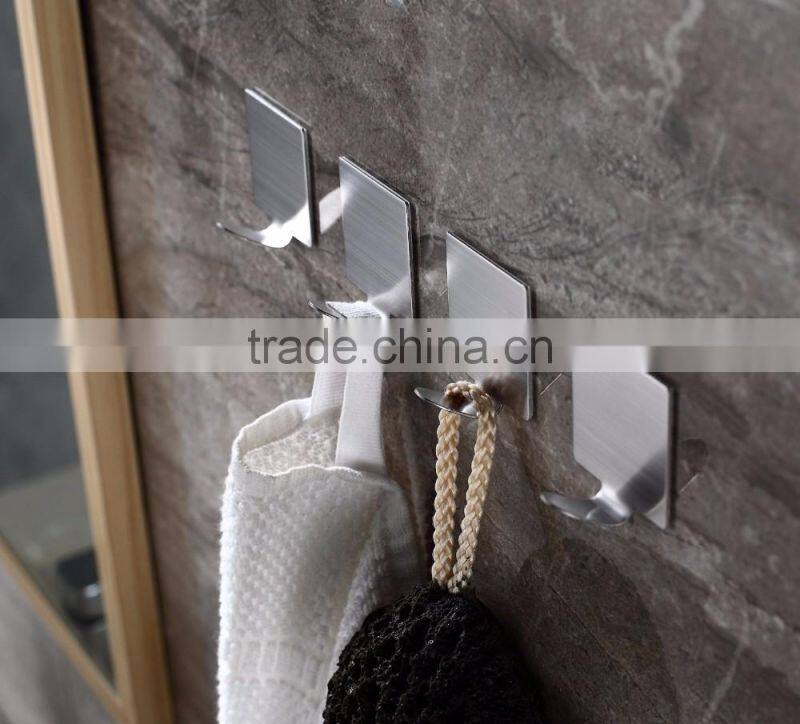 4 Pieces 3M Stainless Steel Adhesive Door Hook
