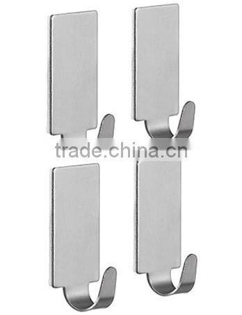4 Pieces Stainless Steel 3M Adhesive Wall Hooks