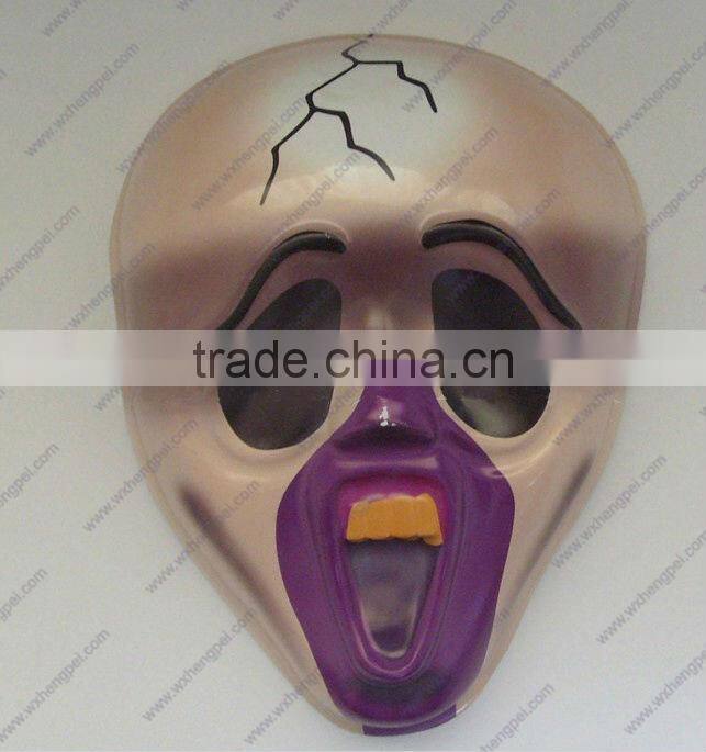 3D PVC embossed Hallowmas mask for carnival plastic monster shaped blister mask / plastic 3D monster looking Halloween mask