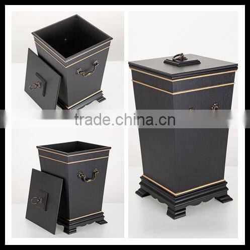 Luxury Simple Style Wooden Trash Can
