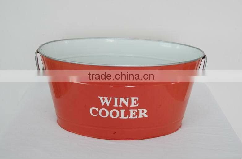 Egg shaped basin ice tray bucket enamelware home gardening ice basin shelf holder