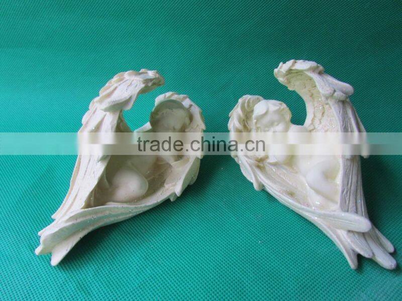 The resin little white sleeping angel sculpture