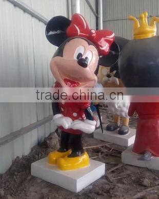 Micky Mouse and Donald Duck Fiberglass Statue