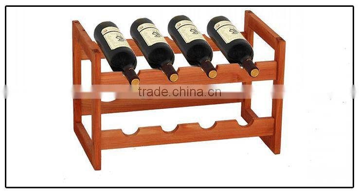 Natural pine Wine Storage Shelf Wine Rack Natural Bamboo Wine Rack/Bamboo Wine Bottle Holder,black and carbonized