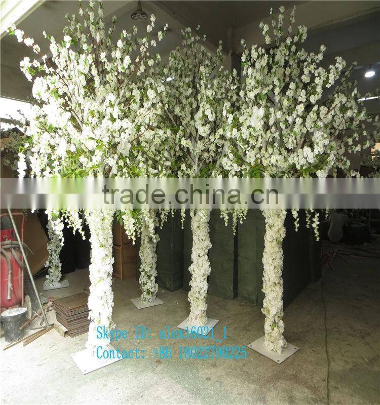 2017 hot sale fake decorative artificial cherry blossom tree for weddings