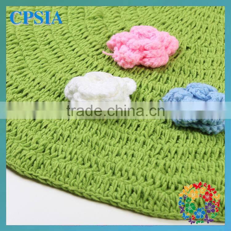 Beautiful Crochet wool knit hats beanie with infant diaper covers