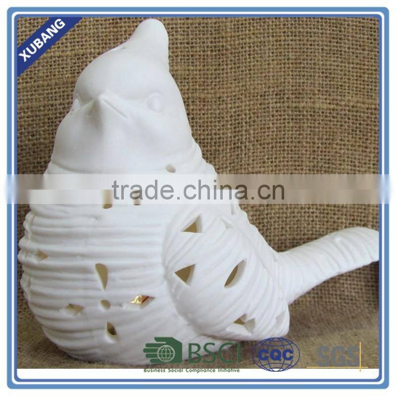 Christmas love bird led light ceramic bird decor