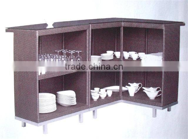 Vintage Rattan Bar Counter Match With High Chair Bar Stool