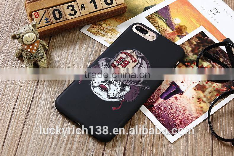 2017 new customized brushed TPU black phone case for iPhone 6G/7G