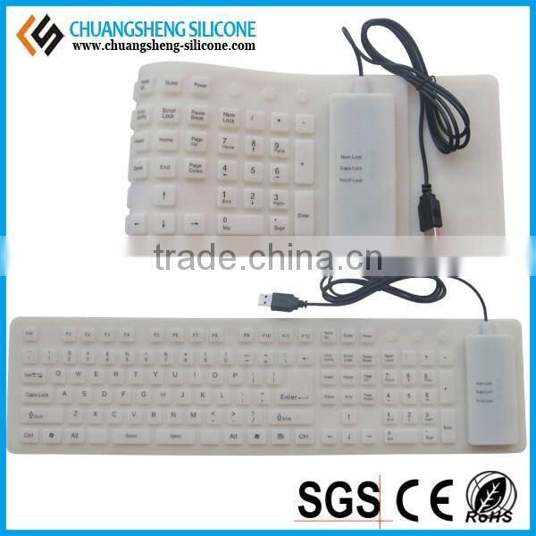TRANSPARENT WATERPROOF DUSTPROOF SILICONE USB COMPUTER KEYBOARD