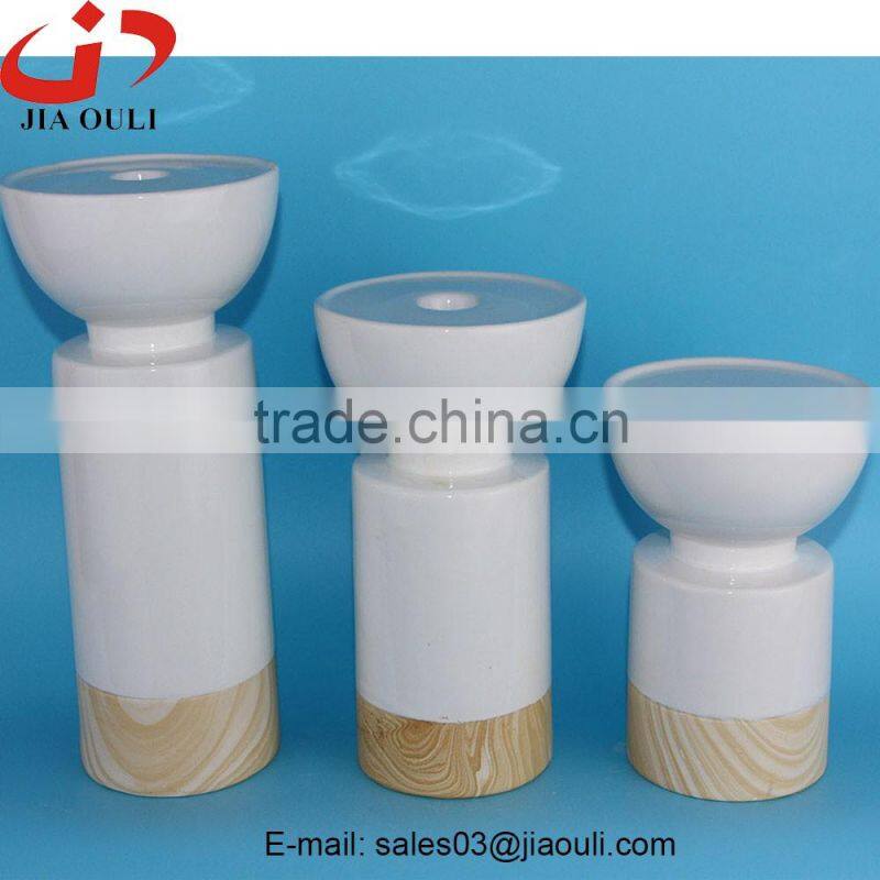 Home decor ceramic gold candleholder, candle jar