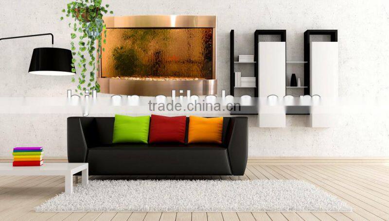 led stainless steel indoor wall mounted water features