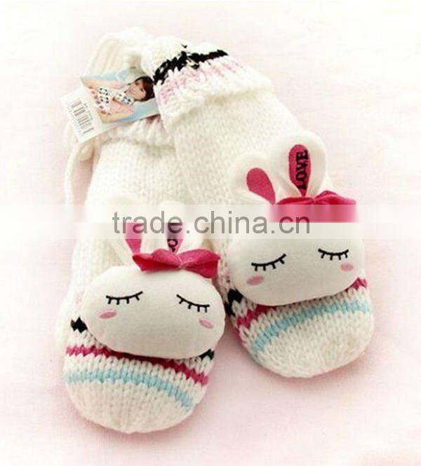 Black Women Outdoor Winter Acrylic Warm GLoves ZMR619