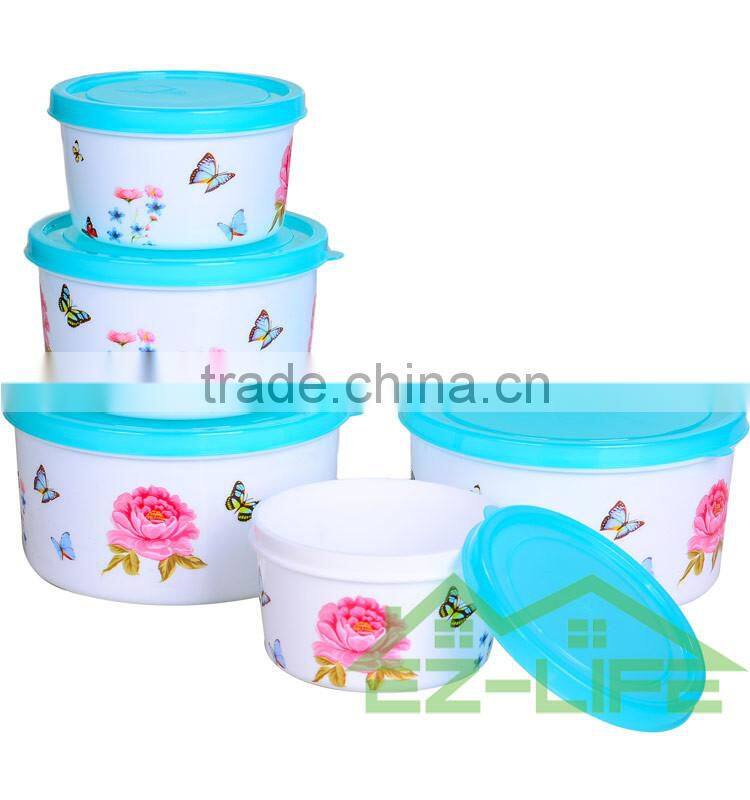 BPA free microwave safe food grade plastic kitchen food storage containers 3 pcs/set