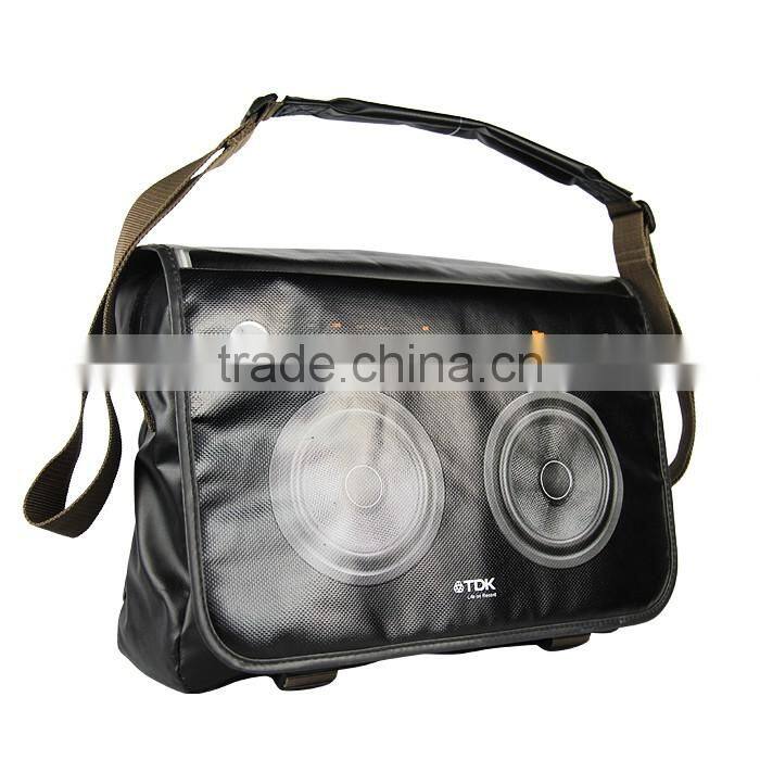 Hot Sale Portable shoulder audio PU bag speaker