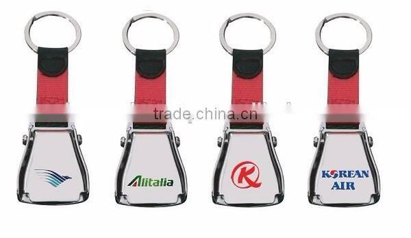 Custom Logo Mini Aircraft Buckle Seatbelt Keychain for Sky Team Airlines Corporate Gift & Merchandise